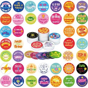 150 Pack Plastic Positive Affirmation Chips Cards with 50 Different Motivational Encouragement Inspirational Kindness Sayings for Kids Classroom Encourage Gifts Prizes, 1.57 Inch(Classic Style)