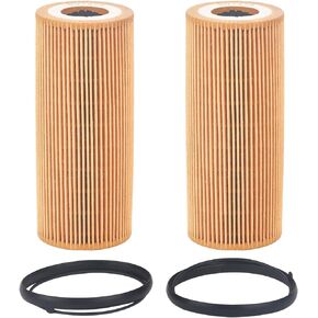 2 Pcs Engine Oil Filter Compatible With 2005-2018 Audi A4 A5 A6 A7 A8 Quattro Q5 Q7 S4 S5 SQ5, 2011-2017 Porsche Cayenne Palamera, VW Touareg, Replace#HU7029z HU722z