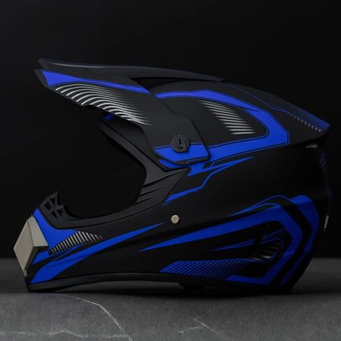 Motocross Helmet Dirt Bike Helmet Motorcycle Full Face Helmet with Gloves Goggles Mask for Unisex Adult Youth DOT/FMVSS 218 Approved in Kuwait