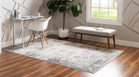 Unique Loom Sofia Collection Area Rug - Casino (4' 1" x 6' 1" Rectangle, Gray/ Beige) in Kuwait