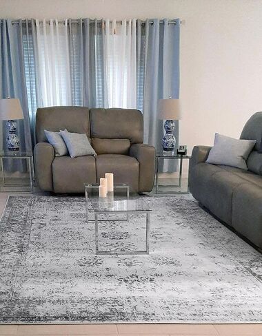 Unique Loom Sofia Collection Area Rug - Casino (4' 1" x 6' 1" Rectangle, Gray/ Beige) in Kuwait