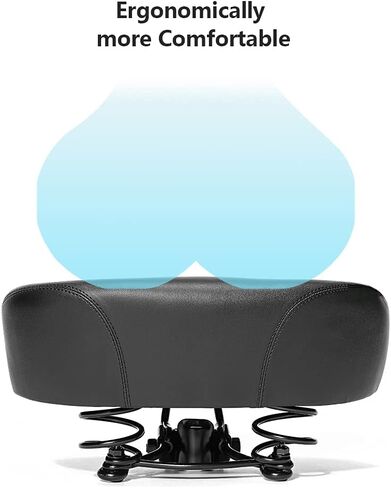 مقعد دراجة بدون أنف لراحة الرجل، مقعد دراجة عريض جدًا للنساء، سرج دراجة كهربائي كبير الحجم، سرج دراجة خالٍ من الأنف مقاوم للماء، مقعد دراجة عملي لركوب غير رسمي in Kuwait