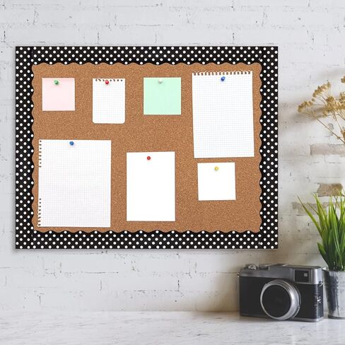 99 Ft Bulletin Board Borders 3 Rolls Black and White Wave Line Scalloped Border Trims Decorative Classroom Bulletin Board Rolled Trim Back to School Decoration for Home Classroom School Office Decor in Saudi Arabia