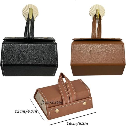 2 منظم للنظارات الشمسية معلق على الحائط، منظم للنظارات باللونين الأسود والبني، حقيبة سفر محمولة متعددة من البولي يوريثان قابلة للطي، تأتي مع 4 قطع قماش للتنظيف من الألياف الدقيقة in Kuwait