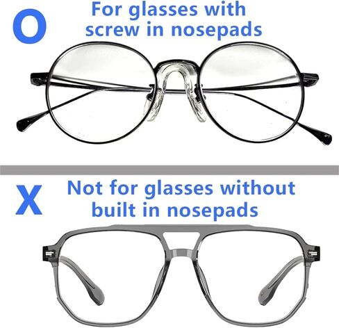 وسادات أنف للنظارات، 5 أزواج من وسادات جسر الأنف المصنوعة من السيليكون الناعم، برغي مضاد للانزلاق في حزام جسر الأنف، وسادات أنف على شكل حرف U لجسر السرج مع براغي ومفك براغي صغير (صغير) in Kuwait