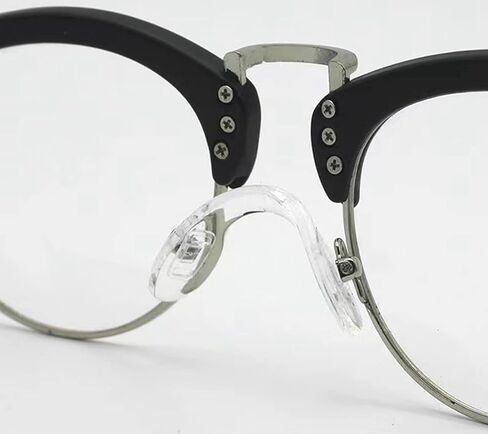 وسادات أنف للنظارات، 5 أزواج من وسادات جسر الأنف المصنوعة من السيليكون الناعم، برغي مضاد للانزلاق في حزام جسر الأنف، وسادات أنف على شكل حرف U لجسر السرج مع براغي ومفك براغي صغير (صغير) in Kuwait