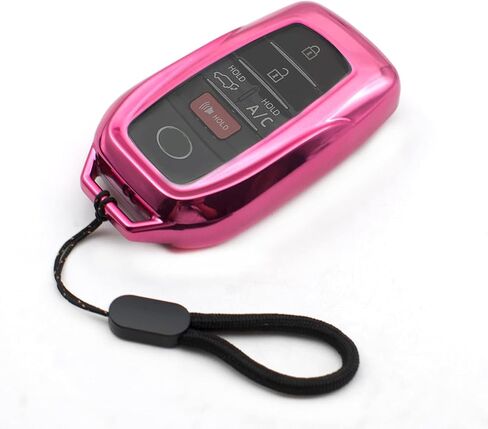 متوافق مع Toyota Land Cruiser Sienna Venza RAV4 Prime Mirai Silver TPU Key Fob غطاء حافظة جهاز التحكم عن بعد حامي الجلد ملحقات أكمام الدخول بدون مفتاح in Saudi Arabia