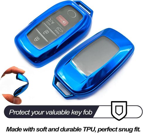 متوافق مع Toyota Land Cruiser Sienna Venza RAV4 Prime Mirai Silver TPU Key Fob غطاء حافظة جهاز التحكم عن بعد حامي الجلد ملحقات أكمام الدخول بدون مفتاح in Kuwait