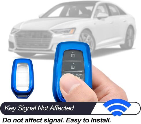 متوافق مع Toyota Land Cruiser Sienna Venza RAV4 Prime Mirai Silver TPU Key Fob غطاء حافظة جهاز التحكم عن بعد حامي الجلد ملحقات أكمام الدخول بدون مفتاح in Kuwait