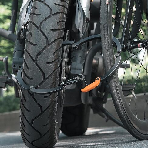 قفل دراجة قابل للطي مع 3 مفاتيح، قفل دراجة شديد التحمل مضاد للسرقة مع حامل عاكس، قفل سلسلة دراجة أمان بطول 2.8 قدم للدراجات أو السكوتر أو الدراجة الإلكترونية أو عربة الأطفال أو الجهاز الخارجي in Kuwait