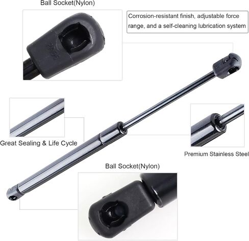 C1606389 14 inch Gas Struts, 107N/24Lbs Gas Shocks Spring Lift-o-mat Truck Camper Shell Lift Supports for Leer Topper Truck Cap, Camper Shell, Canopy Window Lift, Tool Box (2 Pack) in Saudi Arabia