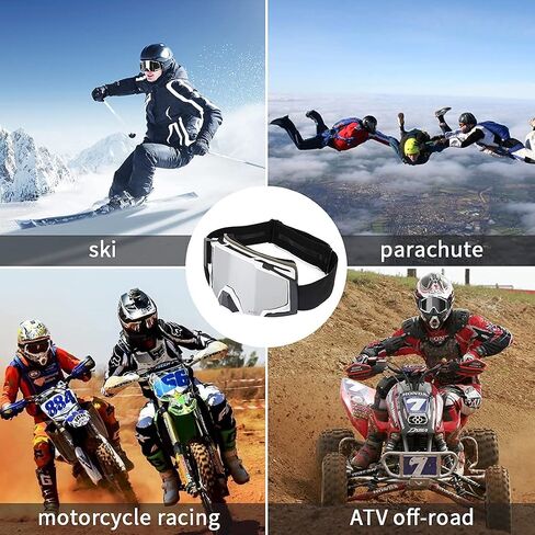 موتوكروس نظارات ATV دراجة نارية دراجة نارية نظارات مكافحة الغبار ل ديرتبايك المضادة للانزلاق حزام غطاء الأنف يناسب قصر النظر نظارات وخوذة in Kuwait