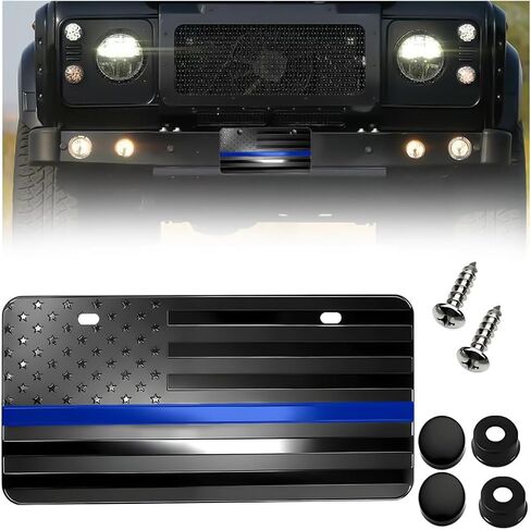 لوحة ترخيص سيارة معدنية منقوشة ثلاثية الأبعاد بعلم أمريكي، ألومنيوم وطني بعلم الولايات المتحدة الأمريكية شعار تلقائي لشعار الغرور الجدة، ديكور خارجي للمركبة عالمي للشاحنة، سيارات الدفع الرباعي، RV، دراجة نارية (أحمر) in Kuwait