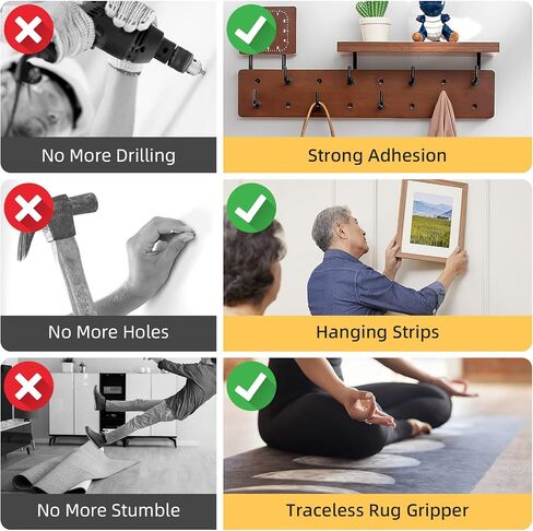 Heavy-Duty Double Sided Mounting Tape (1.2" x 120") – Removable & Reusable – Clear Nano Adhesive – Multipurpose Picture Hanging Strips, Carpet Tape, Poster & Decor Mounting(10FT) in Saudi Arabia