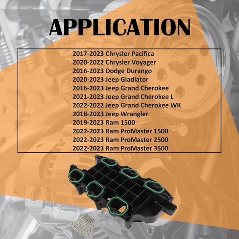 5281803AA Intake Manifold Assembly Fits for Grand Cherokee Voyager Durango Pacifica Wrangler Ram 1500 3.6L Replaces 05281803AA in Saudi Arabia