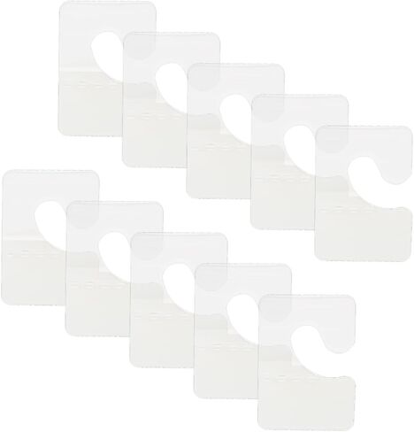 300 Pack Slot Hole Adhesive Hang Tabs 1.8" x 1.6", Plastic Hang Tags, Clear Display Tabs for Store Retail Display in Saudi Arabia