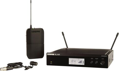 Shure BLX14R/W85 UHF Wireless Microphone System - Perfect for Interviews, Presenting, Theater - 14-Hour Battery Life, 300 ft Range | WL185 Lavalier Mic, Single Channel Rack Mount Receiver | H8 Band in Saudi Arabia