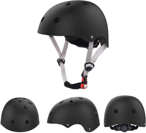 خوذة للأطفال الصغار مع وسادات للركبة والكوع وواقي المعصم للأطفال من 2 إلى 10 أطفال، قابلة للتعديل للأطفال الصغار إلى الشباب من أجل التزلج على الجليد وركوب الدراجات والتزلج على الجليد والزلاجات الدوارة in Kuwait