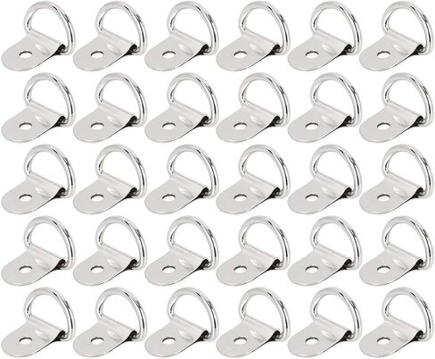 30PCS 1/4" D-Ring Tie Downs Anchor Metal Hanging Lashing Ring for Loads on Case Truck Cargo (Silver) Hold Up to 220LB in Kuwait