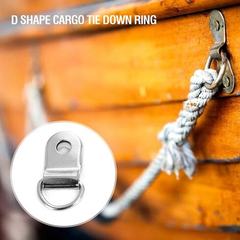 30PCS 1/4" D-Ring Tie Downs Anchor Metal Hanging Lashing Ring for Loads on Case Truck Cargo (Silver) Hold Up to 220LB in Kuwait