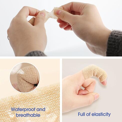 12PCS 2"x 5 Yards Self-Adhesive Bandage Wrap Elastic Bandage Wrap Self Adherent Cohesive Wrap Bandages for Veterinary and Human Use, Suitable for Wrists, Ankles, Fingers, and Thumbs (12 Colors) in Saudi Arabia