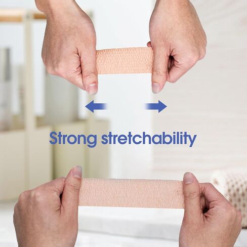12PCS 2"x 5 Yards Self-Adhesive Bandage Wrap Elastic Bandage Wrap Self Adherent Cohesive Wrap Bandages for Veterinary and Human Use, Suitable for Wrists, Ankles, Fingers, and Thumbs (12 Colors) in Saudi Arabia