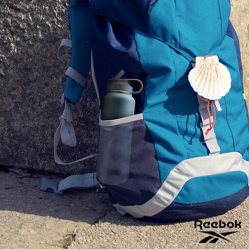 Reebok Stainless Steel Water Bottle With Straw & Lifestyle Design - Insulated Water Bottles 40 oz - Double Wall Vacuum Insulated Sports Water Bottle With Straw, BPA Free (Black) in Kuwait