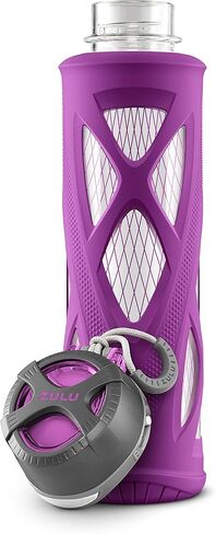 زجاجة مياه زجاجية من زولو أطلس مع غلاف من السيليكون in Kuwait