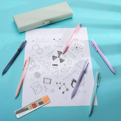 TIESOME 6PCS Pastel Mechanical Pencil with 60PCS HB Refills, Cute Mechanical Pencils 0.7 mm Aesthetic Artist Pencil Colored Mechanical Pencils for Drawing & Writing for School or Office Supplies in Saudi Arabia