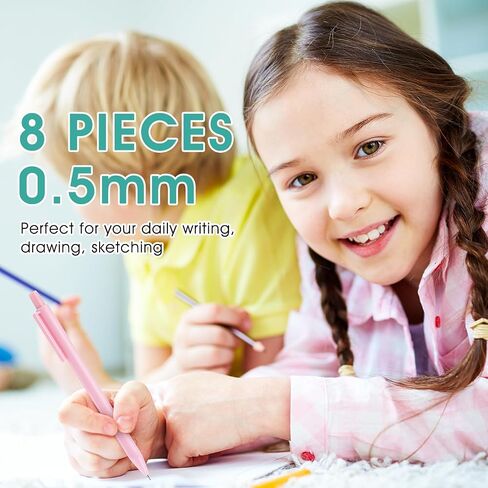 TIESOME 6PCS Pastel Mechanical Pencil with 60PCS HB Refills, Cute Mechanical Pencils 0.7 mm Aesthetic Artist Pencil Colored Mechanical Pencils for Drawing & Writing for School or Office Supplies in Saudi Arabia