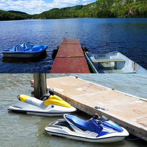 4FT Boat Bungee Dock Line Marine Rope 2-Pack for Docking with 316 Stainless Steel Clip Boat Accessory for Jet Ski, Kayak, Pontoon, Watercraft, PWC, Seadoo, Wave Runner, Canoe, Power Boat in Saudi Arabia
