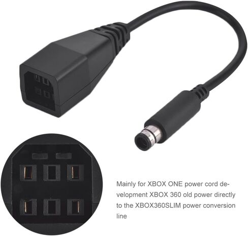 Zeroone محول محول سلك كابل نقل التيار الكهربائي لتحويل Xbox 360 إلى 360 E بديل [لعبة فيديو] in Saudi Arabia