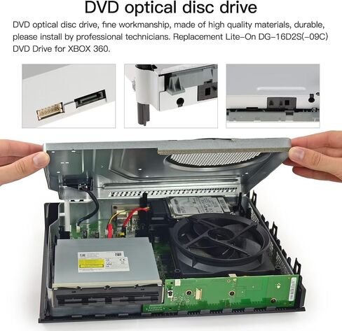 Original DVD Drive Replacement Part Model DG-16D2S for Microsoft Xbox 360 Xbox360 by Honglei in Saudi Arabia