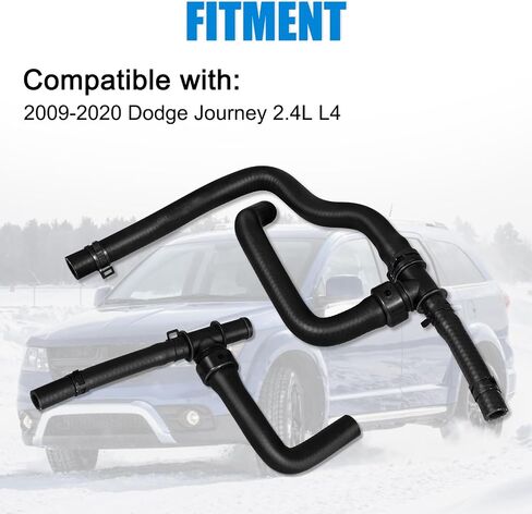 مجموعة خرطوم سخان مطورة مع إمداد TEE-إرجاع متوافق مع 2009-2020 Dodge Journey 2.4 VVT استبدال خرطوم السحب المطاطي # 5058437A 5058437AK 5058437AI 5058437AD 5058437AF (2 قطعة) in Saudi Arabia