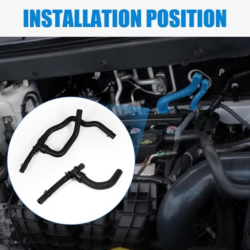 مجموعة خرطوم سخان مطورة مع إمداد TEE-إرجاع متوافق مع 2009-2020 Dodge Journey 2.4 VVT استبدال خرطوم السحب المطاطي # 5058437A 5058437AK 5058437AI 5058437AD 5058437AF (2 قطعة) in Saudi Arabia