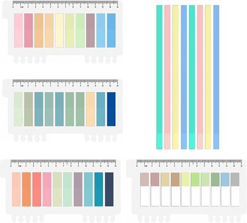 960 Sheets Sticky Tabs, Clear Sticky Notes Long Page Book Markers Tabs, Tape Flags for Book Annotation Tabs and Aesthetic School Stationary Study Office Supplies Planner Accessories in Saudi Arabia