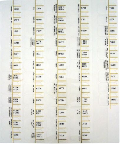 Catholic Bible Tabs, Clear Plastic, 1/2 Inch in Saudi Arabia