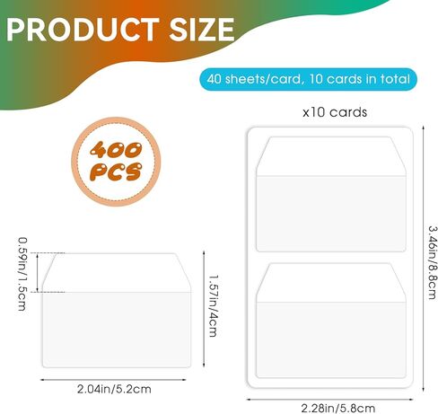 400 Pcs 2 Inch Sticky Index Tabs, Repositionable and Writable Book Sticky Tabs Page Tabs Marker Labels Page Flags Notes Tabs for Notebooks File Classification White in Saudi Arabia