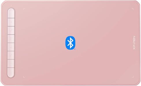 تابلت رسم XPPen Deco MW Bluetooth لاسلكي لرسومات الكمبيوتر، قلم X3 بدون بطارية و8 مفاتيح اختصار، متوافق مع نظام التشغيل Chrome، Windows 7/8/10/11، Linux، Mac، Android (8x5 بوصة، وردي) in Kuwait