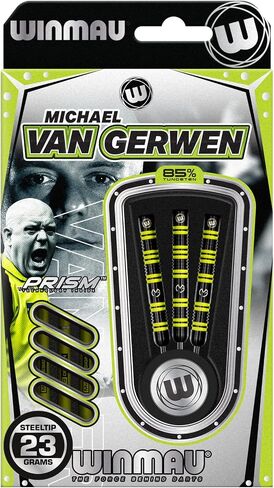 مجموعة سهام التنغستن الاحترافية بنسبة 85% من Winmau Michael Van Gerwen MvG مع رحلات وسيقان (أعمدة) in Kuwait