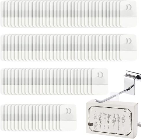 300 قطعة من علامات تعليق الفتحات الشفافة وعلامات تعليق لاصقة بفتحة دائرية مع لاصق قوي جدًا لعلامات عرض المنتجات in Kuwait