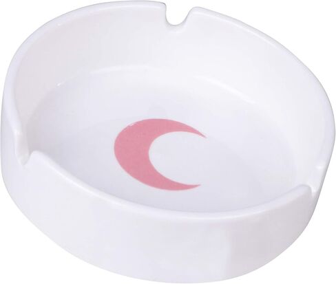 Brando Moon Small Round Ceramic Ashtray Blue - Cute Ornament for Home, Office, Indoor Decor in Kuwait