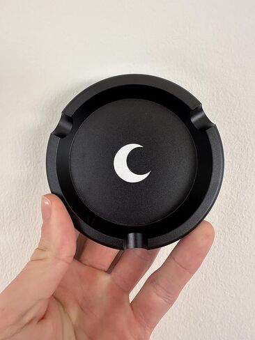 Brando Moon Small Round Ceramic Ashtray Blue - Cute Ornament for Home, Office, Indoor Decor in Saudi Arabia