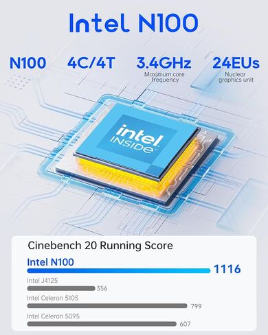 2 Bay Mini PC AMD Ryzen 7 5700U (6C/16T)، أجهزة كمبيوتر صغيرة 16 جيجابايت DDR4 RAM 512G NVME SSD Windows 11 Pro، دعم ألعاب Mini PC 32T 2 * 16T 2 Bay Storage WiFi-6 in Kuwait