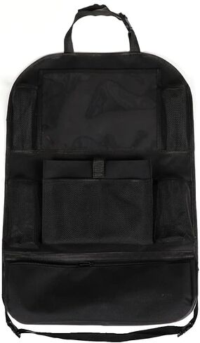 Backseat Car Organizer Storage Bag Kick Mats Clear Screen Tablet Holder 9 Storage Pockets with 2 Car Seat Headrest Hook for Bag Pad Toys Drinks Books in Saudi Arabia