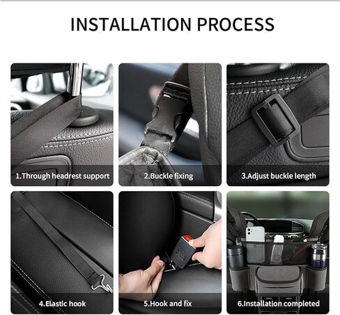 حامل حقيبة يد السيارة، حقيبة تخزين السيارة بين مقعد السائق ومقعد الراكب، منظم تخزين السيارة لهاتف المستندات وما إلى ذلك in Kuwait