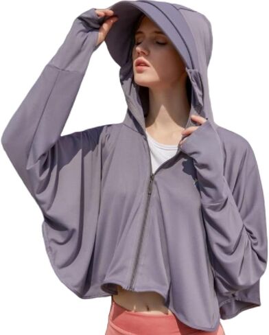 Women's Sun Protective Jacket Full Zip UPF 50+ UV Sun Protection Clothing Lightweight Long Sleeve Hoodie Sun Shirt in Saudi Arabia