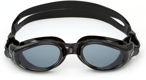 Kaiman Adult Swimming Goggles - The Original Curved Lens Goggle, Comfort & Fit for the Active Swimmer | Unisex Adult, Smoke Lens, Black/Black Frame, One Size (EP3000101LD) in Saudi Arabia