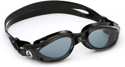 Kaiman Adult Swimming Goggles - The Original Curved Lens Goggle, Comfort & Fit for the Active Swimmer | Unisex Adult, Smoke Lens, Black/Black Frame, One Size (EP3000101LD) in Saudi Arabia