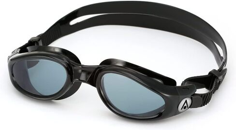 Kaiman Adult Swimming Goggles - The Original Curved Lens Goggle, Comfort & Fit for the Active Swimmer | Unisex Adult, Smoke Lens, Black/Black Frame, One Size (EP3000101LD) in Saudi Arabia
